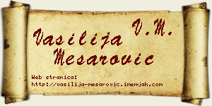 Vasilija Mesarović vizit kartica